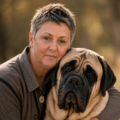 Sybilla mit English-Mastiff-Hündin Greta from the Celtic Mountain