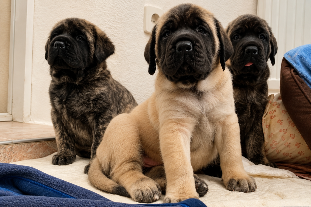 Drei English Mastiff Welpen bei Celtic Mountain